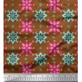 thumbnail image 1 of Soimoi Silk Fabric Artistic Floral Print Sewing Fabric Yard 42 Inch Wide, 1 of 3