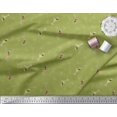 thumbnail image 2 of Soimoi Green polyester Crepe Fabric Glass,Straw & Drinks Summer Designs Decor Fabric Printed Yard 52 Inch Wide, 2 of 3