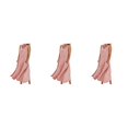 thumbnail image 3 of pitrice Femmes Été Coton Lin Robe Sans Manches Col Rond Boho Vintage Style Plage Couleur Unie en Vrac Kaftan Porter Tous les Jours Rose/M 3Set, 3 of 6