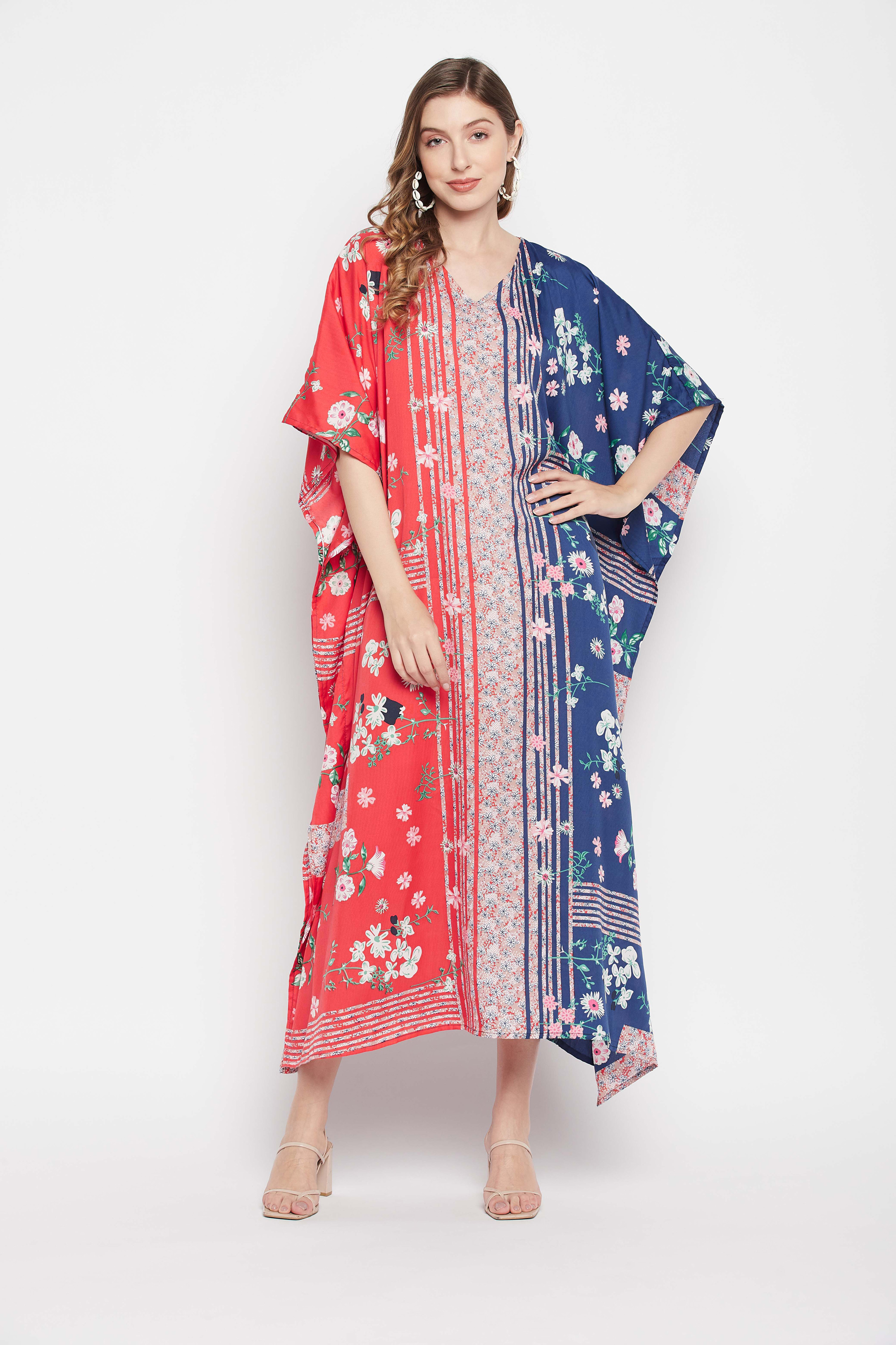 Oussum Robes Caftans pour Femmes Grande Taille en Polyester Imprimé Long Caftan Maxi en Ligne