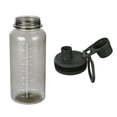 thumbnail image 2 of Mainstays 34 oz Black Plastic Wide Mouth Sports Water Bottle with Twist Top Lid, 2 of 18