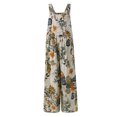 thumbnail image 4 of Fortune Combinaison à Bretelles Bohème pour Femmes, Barboteuse Vintage à Motif Floral, Salopette à Jambes Larges, 4 of 5