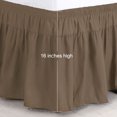 thumbnail image 4 of PiccoCasa Polyester Brushed Bed Skirt with Elastic Dust Ruffles 16" Drop, King Brown, 4 of 9