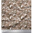 thumbnail image 1 of Soimoi Viscose Chiffon Fabric Waves Shirting Decor Fabric Printed Yard 42 Inch Wide, 1 of 5