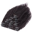 thumbnail image 2 of Extensions de Cheveux Humains Afro Crépus Bouclés à Double Trame avec Clip, Tête Complète pour Femmes, 2 of 6