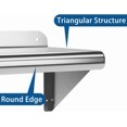 thumbnail image 4 of Stainless Steel Shelf 36"x12" Wall Mounted,Commercial Shelving, Floating Shelving, Metal Shelves, Heavy Duty Storage Rack for Kitchen, Garage and Utility Room, 4 of 6