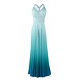 thumbnail image 4 of Uppada Robe de Soirée pour Femmes à Paillettes avec Franges et Pampilles, Robe Fluide en Mousseline, Encolure Carrée, Robe Ajustée, Robes d'Invitée de Mariage, Froncée, Extensible, Fente Latérale Irrégulière, Robe, Liquidation en Liquidation, 4 of 6