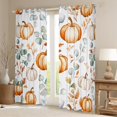 thumbnail image 2 of YST Rideaux et Draperies Citrouille Aquarelle Automne Rideaux Occultants Feuilles d'Eucalyptus Vertes Rideaux de Fenêtre pour Enfants Adultes Action de Grâce Récolte Rideaux 2 Panneaux 38"L X 45"H, 2 of 5