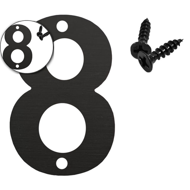 Dvruxg Metal Door Numbers, Home Address Numbers, Metal Outdoor Mailbox Number, Address Letters, Modern Metal Numbers Letters for Homes, Apartments, Hotels, Garages, Farms (3.5 Inches)