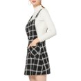 thumbnail image 4 of Unique Bargains Robe Salopette à Carreaux pour Femme à Bretelles Ajustables, 4 of 6