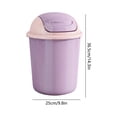 thumbnail image 3 of Deeceymbur Trash Can with Lid Round Garbage Can Small Trash Can Step Can Bathroom Trash Can Office Bin Odor Control Waste Bin, 3 of 6