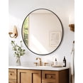 thumbnail image 2 of BeesClover Bathroom Mirrors for Over Sink, Wall Mount Bathroom Mirror, Metal Rounded Corner Framed Vanity Mirror, 2 of 8