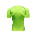 thumbnail image 2 of UKAP T-Shirts d'Été pour Hommes à Col Rond, Chandails de Compression à Manches Courtes, T-Shirt de Sport Respirant, T-Shirt de Musculation Vert TG, 2 of 3