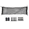 thumbnail image 1 of Amdohai Car Rear Cargo Net Double-Layer Trunk Cargo Storage Organizer 35x12 Inch with Mounting Hooks for Car Truck SUV, 1 of 5