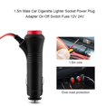 thumbnail image 2 of WALFRONT 1.5m Male Car Cigarette Lighter Socket Power Plug Adapter On Off Switch Fuse 12V 24V,Car Male Cigarette Lighter Plug,Car Cigarette Lighter Plug, 2 of 7