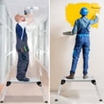 thumbnail image 4 of Costway HD EN131 Aluminum Platform Drywall Step Up Folding Work Bench Stool Ladder, 4 of 10