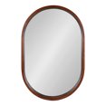 thumbnail image 2 of Kate and Laurel Hutton Modern Capsule Wall Mirror, 24 x 36, Walnut, Midcentury Decorative Mirror for Wall, 2 of 8