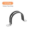thumbnail image 3 of Unique Bargains 12Pack 2-5/32' Cable Clamp U Shape Stainless Steel Rubber Cushioned Pipe Strap, 3 of 5