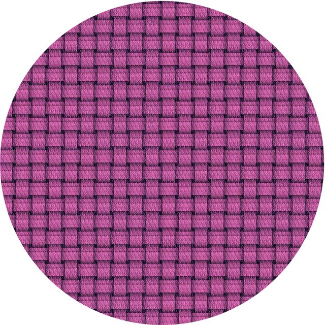Ahgly Tapis Rond Lavable en Machine Intérieur Transitionnel Moyen Violet Rouge Rose, 8 Pieds Rond