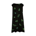 thumbnail image 5 of PMVFHDE Robe Fille pour l'Été Mode Fille Mignonne Printemps et Été Imprimée Col Rond Sans Manches Robe Décontractée (5),Noir,8-9, 5 of 5
