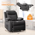 thumbnail image 2 of Lnsenfin Manual Small Recliner Chair for Small Spaces Linen Living Room,Darkgrey, 2 of 6