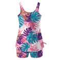 thumbnail image 4 of UPPADA Two Piece Tankini Swimsuits for Women High Waisted 2 Piece Bathing Suits Floral Print Tankini Set Tummy Control Modest Swimwear for Holiday Womens Push Up Swimsuits Multicolor,L, 4 of 6
