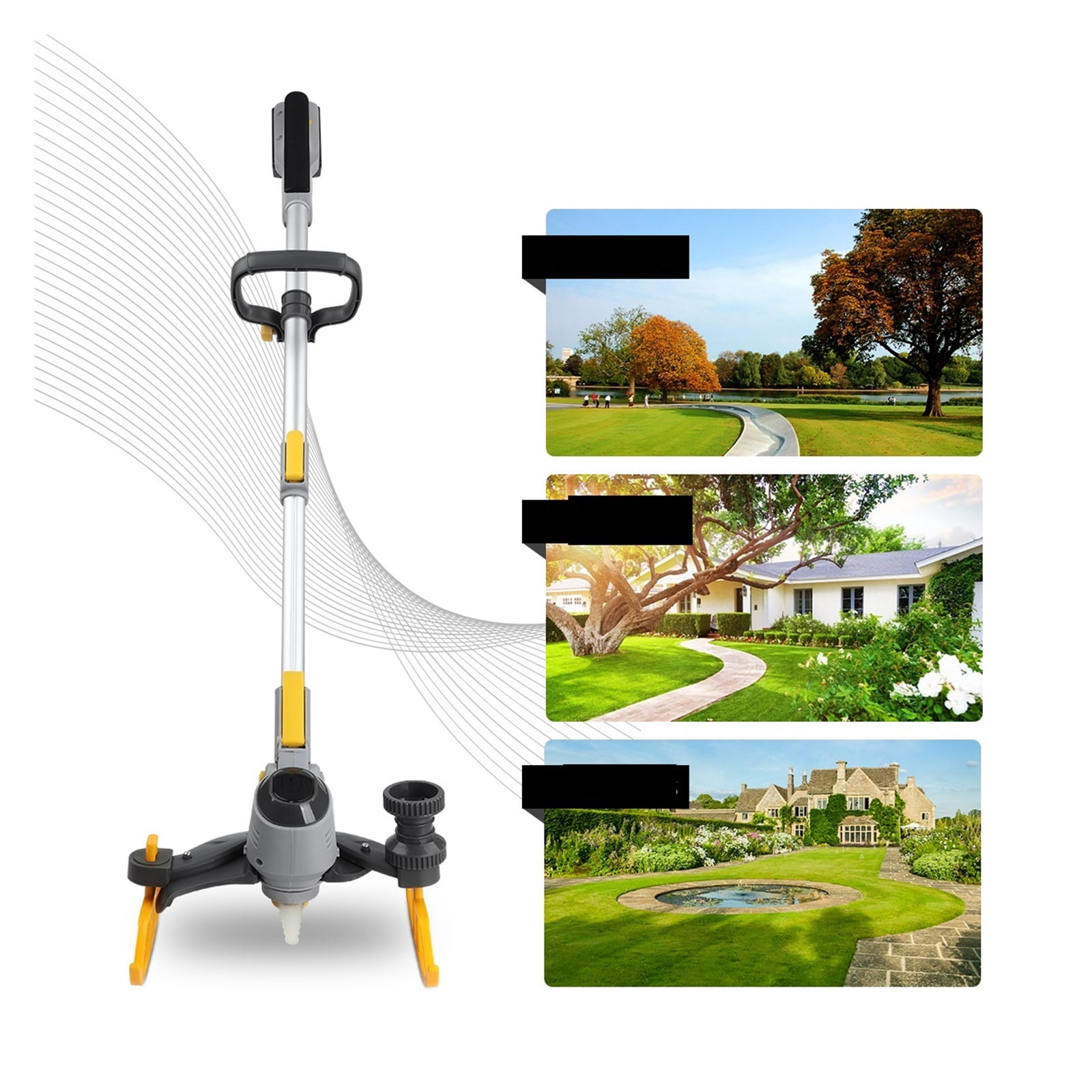 Electric Lawn Mower Cordless Grass LED Power Display Garden Pruning Cutting Power Tools ,Easy to Use