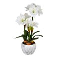 thumbnail image 1 of Vickerman 25" Plastic Artificial Amaryllis Floral Arrangement in White, 1 of 2