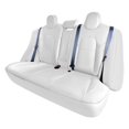 thumbnail image 1 of FH Group Tesla Model 3 2017-2024 Faux Leather Custom Fit Car Seat Covers Solid White Rear Set, 1 of 4