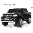 thumbnail image 2 of Costway Licensed Mercedes Benz x Class 12V 2-Seater Kids Ride On Car w/ Trunk Black, 2 of 10