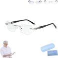 thumbnail image 2 of Blue Light Blocking Reading Glasses for Men Women, Progressive Multifocus Presbyopia Eyewear with Anti-Reflective Lenses for Computer Work, Reading & Outdoor Activities, Lightweight Frame Vision Aid, 2 of 2