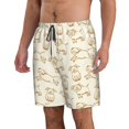 thumbnail image 2 of Sikiie Shorts de Plage pour Hommes Imprimé Cochons Amusants, Shorts à Séchage Rapide Haute Élasticité - avec Cordon et Poches Antidérapantes, Adaptés pour Plage, Sports, Vacances-Moyen, 2 of 6