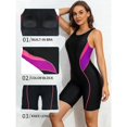 thumbnail image 3 of Beautyin Athletic One Piece Swimsuits for Women Boyleg Swimwear Racerback Bathing Suits, 3 of 7