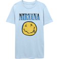 thumbnail image 1 of T-Shirt Unisexe Nirvana Visage Heureux Xerox Bleu, 1 of 3