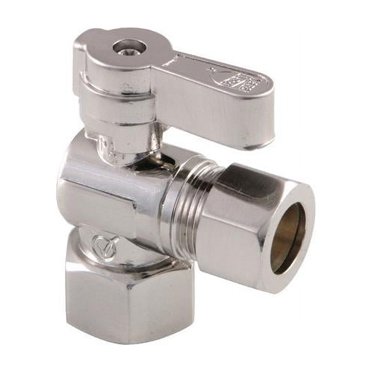 Kingston Brass KF4440SN 0,5 in. Fip x 0,5 in. OD Soupape d'Arrêt d'Angle de Compression&44; Nickel Brossé