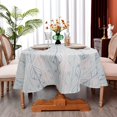thumbnail image 4 of Oval Tablecloth 52 x 70 Inch, Vintage Geometric Leaves Tablecloth for Oval Table, Fabric Wrinkle Free Washable Waterproof Retro Tablecloth Oval Table Cloth for Kitchen Dining Room Table, 4 of 5