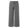 thumbnail image 4 of MIASHUI Girls Summer Loose Pants Solid Color Flower Wide Leg Beach Pants,Grey,12-13 Years, 4 of 6