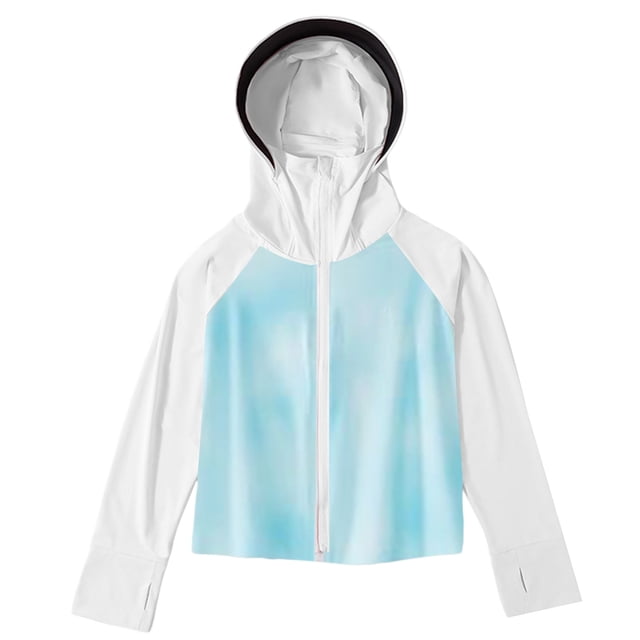 Sunnyoo Girls Hooded Lightweight Sun Protection Jacket Upf 50+ Breathable Sun Shirt
