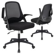 Costway Mesh Office Chair Adjustable Rolling Computer Desk Chair w/Flip-up Armrest Black