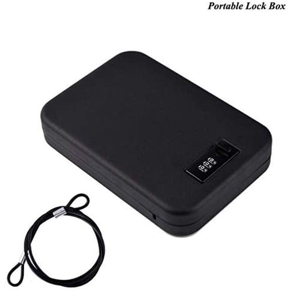 INTBUYING Steel Combination Lock Car Safe Lockbox Safe Box