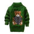 thumbnail image 3 of Kid's Winter Sweater for Boy Girl Cartoon Bear Knitted Low Collar Pullover Tops, 3 of 7