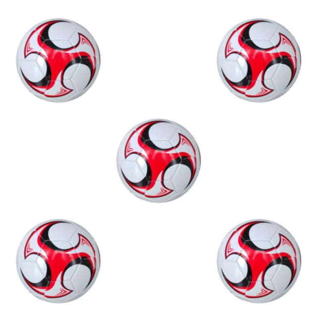 Maytalsory Ballon de Soccer à Large Application pour Entraînement et Sport Jeu de Football Anti-Explosion 2 Rouge 5Set