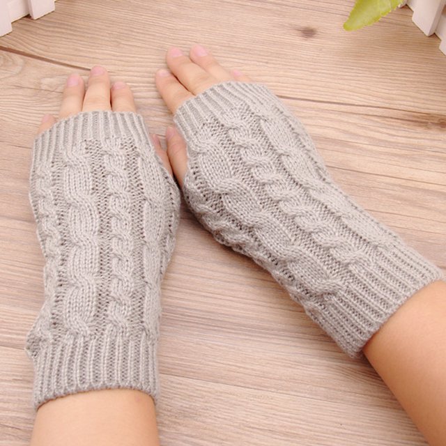 Harpily Women's Winter Knitted Stretch Keep Warm Riding Gloves with Mobile Phone
