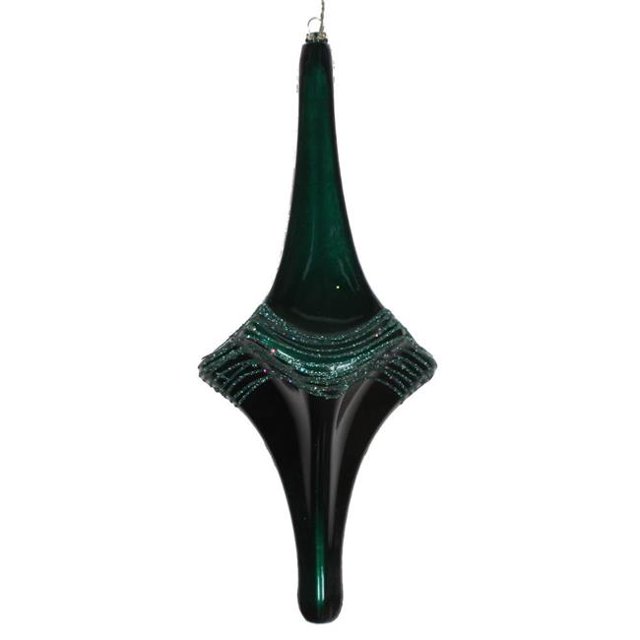 Vickerman MT194162D 12 Po. Ornement Candy Glitter Drop Bleu Mer