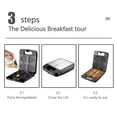 thumbnail image 4 of Waffle Maker, Multifunctional Waffle Maker with Heart Shape Design Uniform Even Heating Delicious Breakfast Machine for  Maker Cakes Breads, 4 of 7