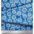 thumbnail image 2 of Soimoi Satin Silk Fabric Floral Mandala Print Sewing Fabric Yard 42 Inch Wide, 2 of 3