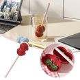 thumbnail image 1 of Long Handle Snap Tea Infuser with Fine Mesh for Brewing Loose Leaf Tea in Cups and Teapots, 1 of 4
