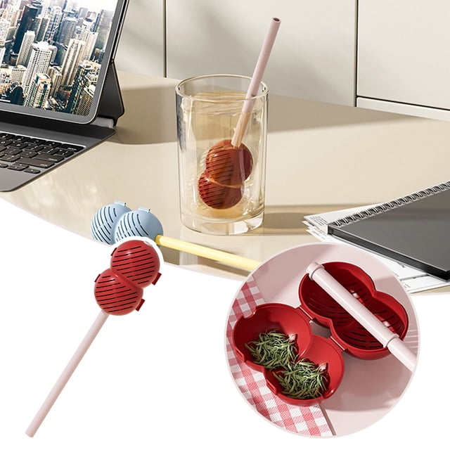Long Handle Snap Tea Infuser with Fine Mesh for Brewing Loose Leaf Tea in Cups and Teapots