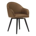 thumbnail image 1 of Studio Designs Home Dome Swivel Office/Dining Leather Accent Chair, Brown, 1 of 6