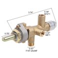 thumbnail image 2 of Propane Gas Patio Heater Replacement Control Valve with Brass Safety Valve and Pilot Port for Secure and Stable Heat, 2 of 9